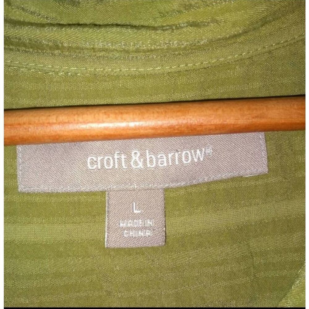 Croft & Barrow shimmery green blouse - Picture 4 of 7